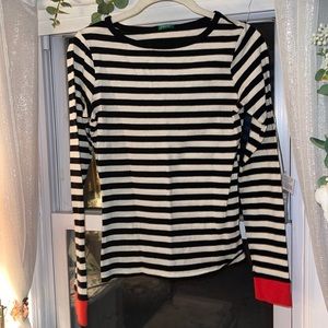 Black and White Striped Top